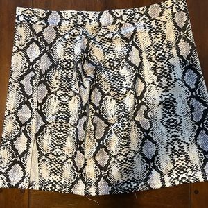 Snake Skin Mini Skirt